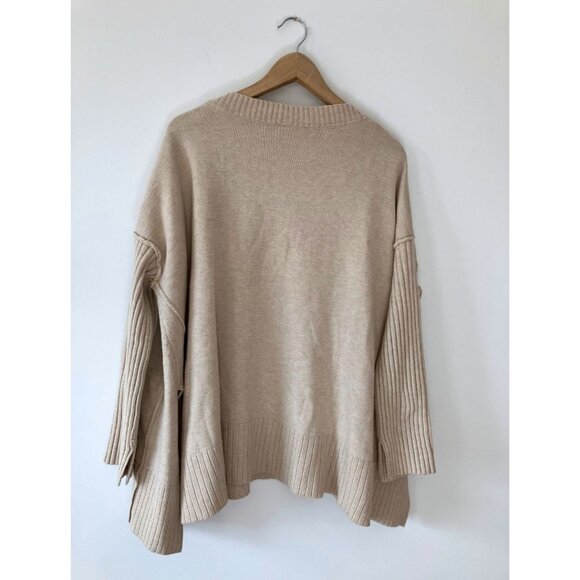 Free People Orion A Line Tunic Sweater Neutral Size Small - Picture 5 of 9